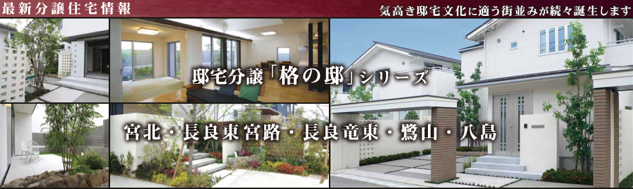 邸宅分譲「格の邸」シリーズ 宮北・長良東宮路・長良竜東町・鷺山・八島